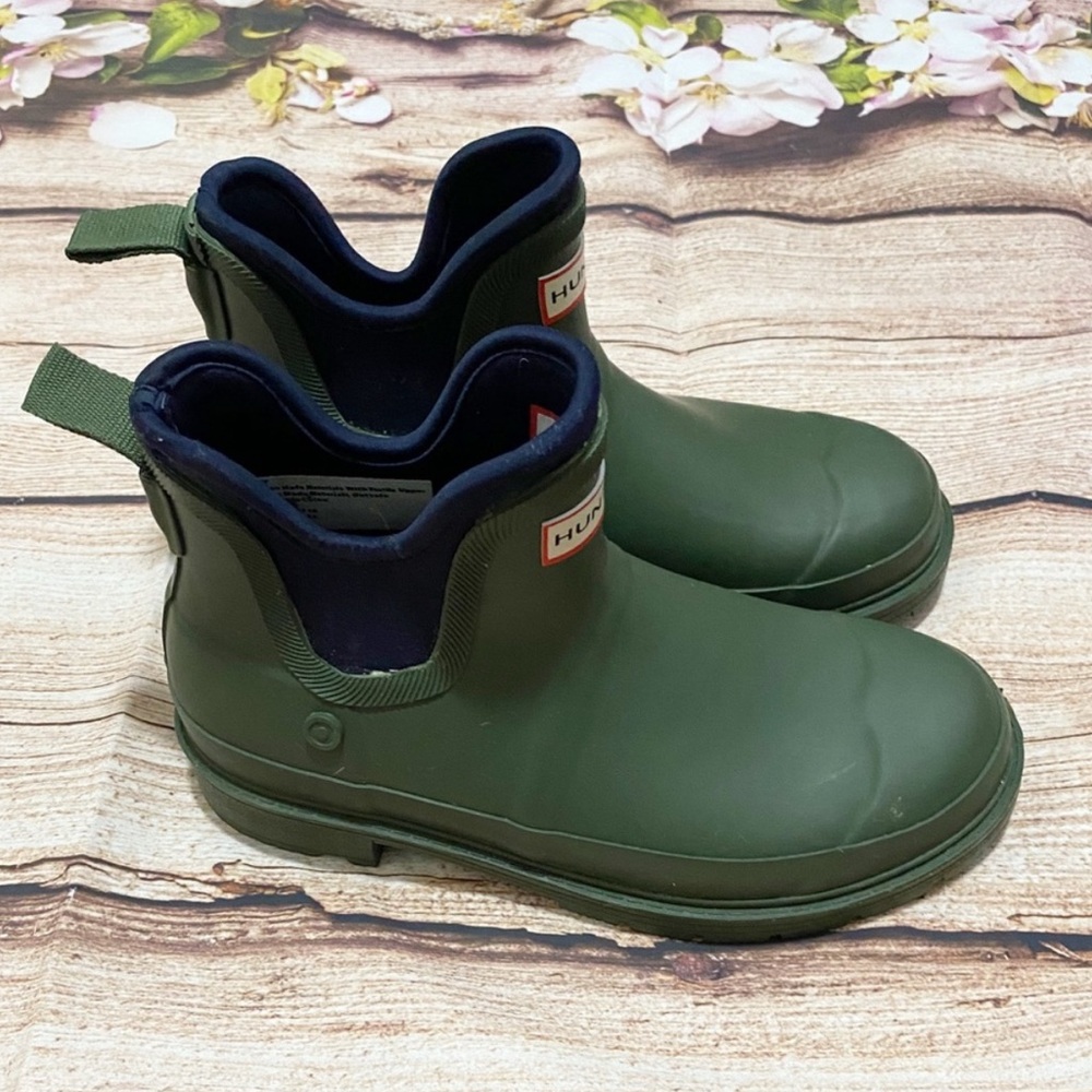 HUNTER Short Rain Duck Boots 7 - Picture 3 of 8